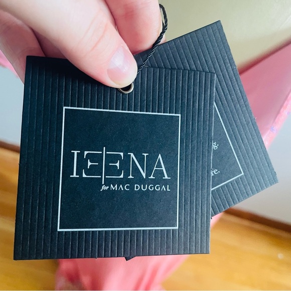 Mac Duggal Sequined Draped V Neck Gown- Pink- Size 16- NWT - Picture 10 of 11